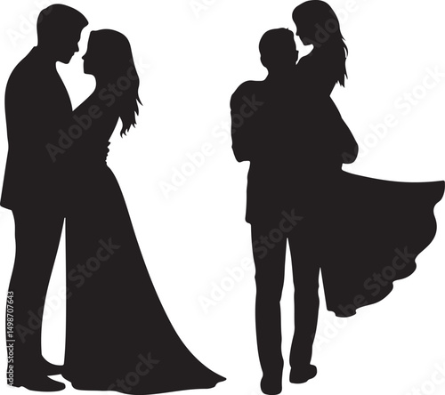 Bride & Groom SVG – Romantic Wedding Silhouette Design

Wedding Couple Vector – Elegant Clipart for Marriage Themes

Bridal Silhouette SVG – Bride and Groom for Invitations & Gifts

Romantic Couple Cl