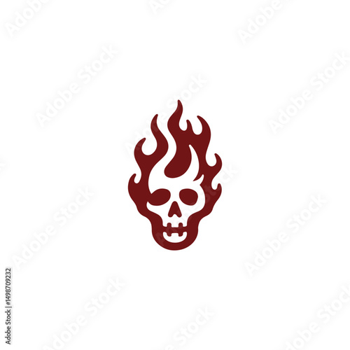 Flame skull logo