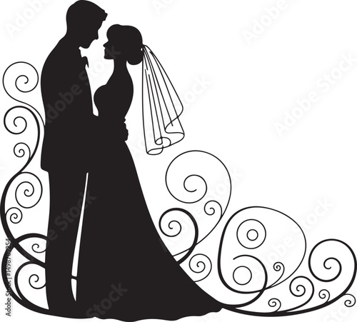Bride & Groom SVG – Romantic Wedding Silhouette Design

Wedding Couple Vector – Elegant Clipart for Marriage Themes

Bridal Silhouette SVG – Bride and Groom for Invitations & Gifts

Romantic Couple Cl