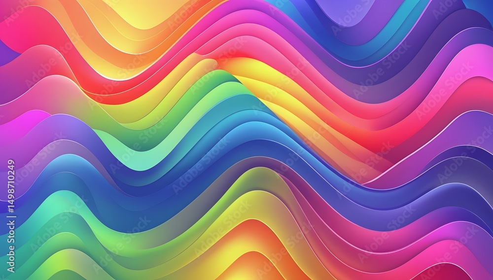 Colorful Wavy Background Abstract Design with Modern Style Colorful Wavy Background Abstract Design with Modern Style