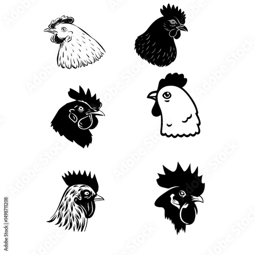 Black Chicken Head images. Chicken  black Head Vector Art, Icons, and Graphics.
