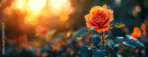 Sunset Rose Garden Bloom