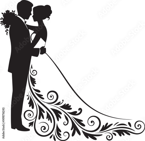 Bride & Groom SVG – Romantic Wedding Silhouette Design

Wedding Couple Vector – Elegant Clipart for Marriage Themes

Bridal Silhouette SVG – Bride and Groom for Invitations & Gifts

Romantic Couple Cl