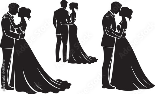 Bride & Groom SVG – Romantic Wedding Silhouette Design

Wedding Couple Vector – Elegant Clipart for Marriage Themes

Bridal Silhouette SVG – Bride and Groom for Invitations & Gifts

Romantic Couple Cl