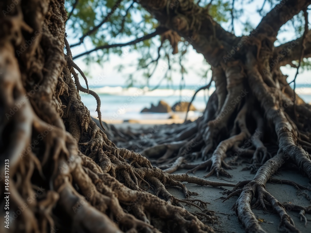 Eroded Beach Roots, Natural Light, High Detail Eroded Beach Roots, Natural Light, High Detail