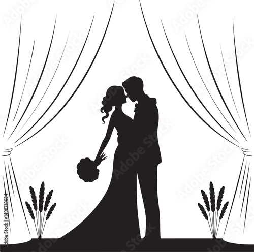 Bride & Groom SVG – Romantic Wedding Silhouette Design

Wedding Couple Vector – Elegant Clipart for Marriage Themes

Bridal Silhouette SVG – Bride and Groom for Invitations & Gifts

Romantic Couple Cl