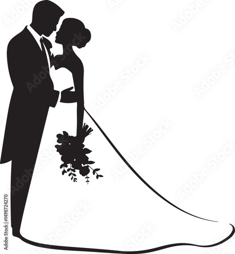 Bride and Groom Silhouette SVG – Elegant Wedding Couple for Cricut & Decor

Just Married Clipart – Romantic Bride & Groom PNG for Invitations & Crafts

Wedding Couple SVG Bundle – Mr and Mrs Design fo