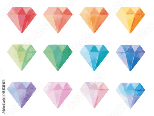 水彩風宝石セット