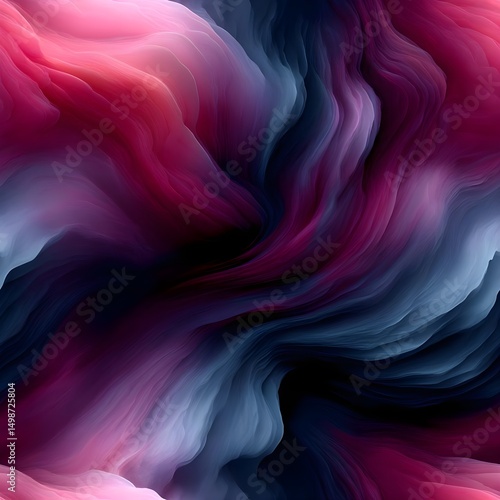 Abstract swirling colors in deep hues of pink and blue