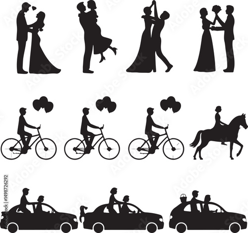 Bride and Groom Silhouette SVG – Elegant Wedding Couple for Cricut & Decor

Just Married Clipart – Romantic Bride & Groom PNG for Invitations & Crafts

Wedding Couple SVG Bundle – Mr and Mrs Design fo