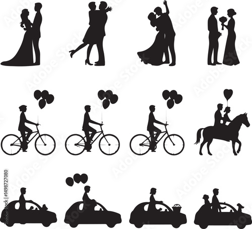 Bride and Groom Silhouette SVG – Elegant Wedding Couple for Cricut & Decor

Just Married Clipart – Romantic Bride & Groom PNG for Invitations & Crafts

Wedding Couple SVG Bundle – Mr and Mrs Design fo