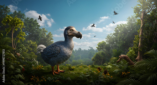 Wallpaper Mural Dodo Bird in Jungle Landscape Torontodigital.ca