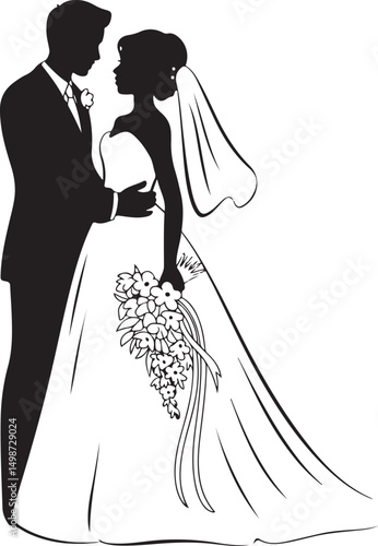Bride and Groom Silhouette SVG – Elegant Wedding Couple for Cricut & Decor

Just Married Clipart – Romantic Bride & Groom PNG for Invitations & Crafts

Wedding Couple SVG Bundle – Mr and Mrs Design fo