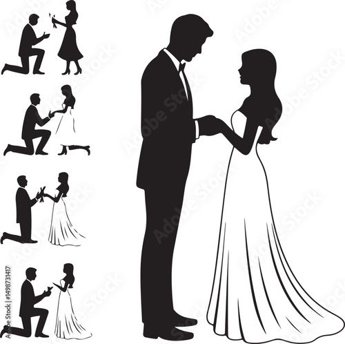 Bride and Groom Silhouette SVG – Elegant Wedding Couple for Cricut & Decor

Just Married Clipart – Romantic Bride & Groom PNG for Invitations & Crafts

Wedding Couple SVG Bundle – Mr and Mrs Design fo