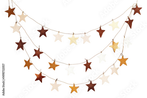 Wallpaper Mural Star garland string lights decoration festive holiday celebration party decor stars isolated on transparent background Torontodigital.ca