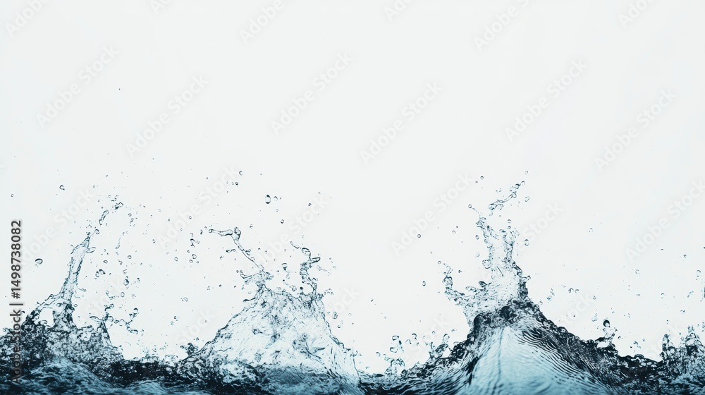 Blue ocean wave splashing, Blue ocean wave splashing,