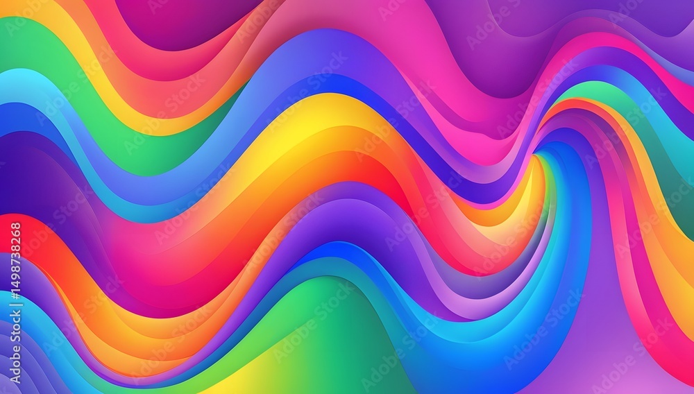Vibrant Abstract Background with Colorful Wavy Lines and Swirling Design Vibrant Abstract Background with Colorful Wavy Lines and Swirling Design