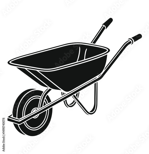 Vector Garden Wheelbarrow Illustration