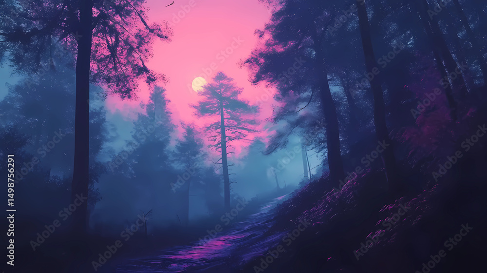 Fototapeta premium Lo-Fi music picture The background that goes well with the lo-fi music genre Generative AI 
