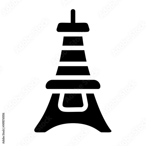 Eiffel Tower Solid Icon