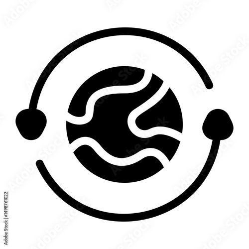 Globe Spin Solid Icon