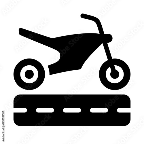 Motorcycle Adventure Solid Icon
