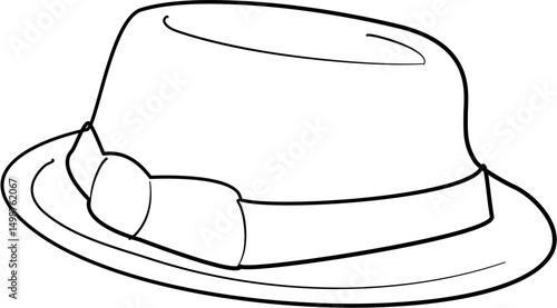 Hat Illustration coloring page