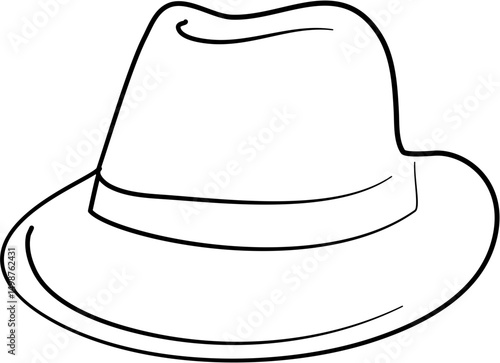 Hat Illustration coloring page