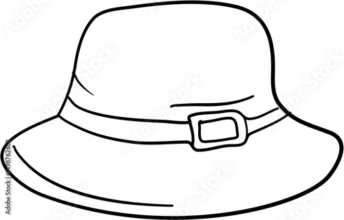 Hat Illustration coloring page