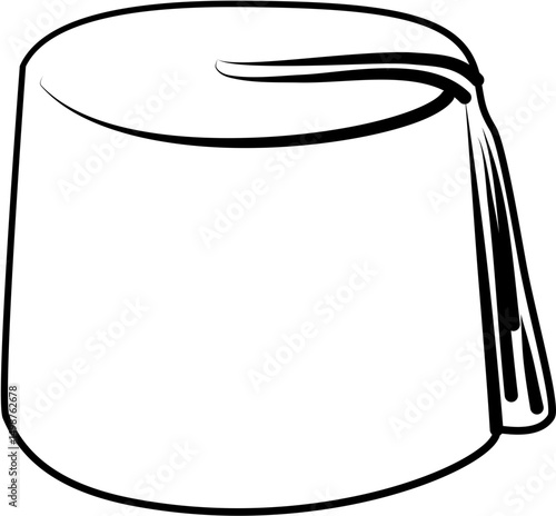 Hat Illustration coloring page