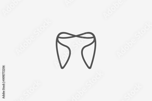 Minimalist line art dental and whale logo.eps