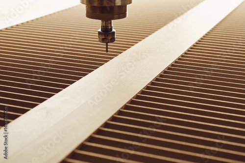 Cnc wood cutting cutter, machine with numerical control.