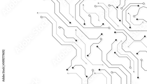 Abstract futuristic circuit board Illustration, Circuit board with various technology elements. Circuit board pattern for technology background. 