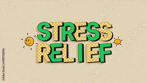 Cartoon Animated STRESS RELIEF Looping