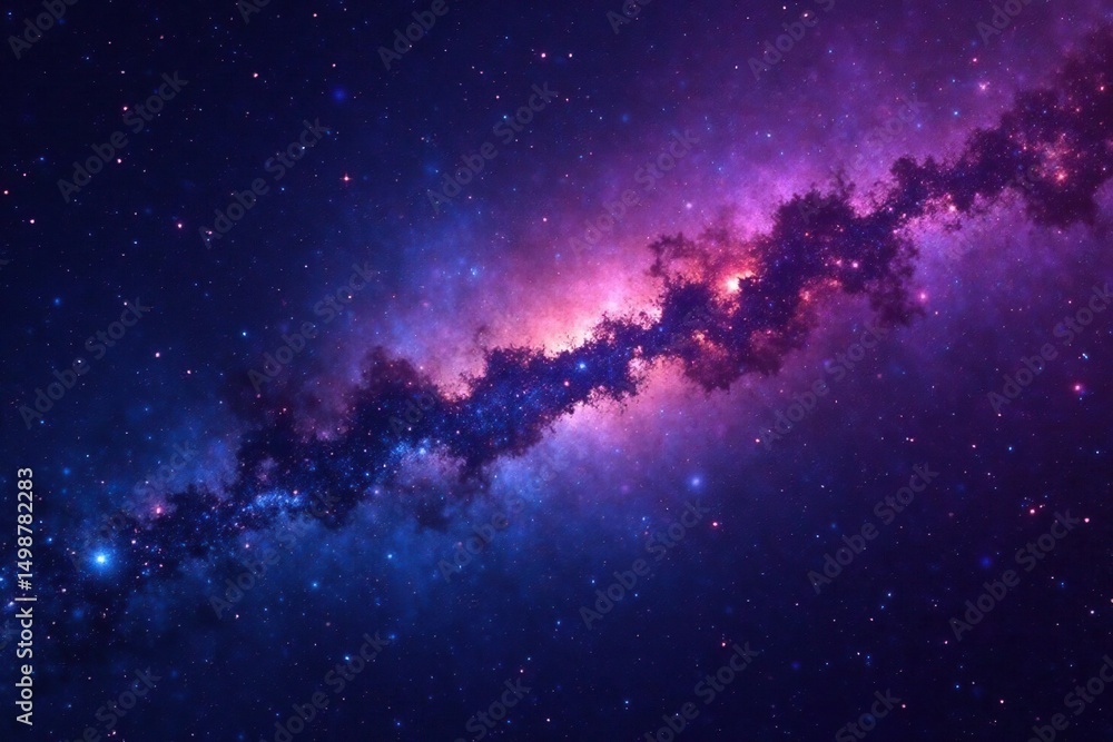 Fototapeta premium Stunning cosmic background of twinkling stars and nebulae, perfect for design projects , nebula, black, beautiful