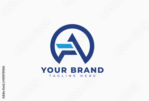 Free Download Initial A with Circle and Triangle Combination Letter Logo Design - GFXLoad