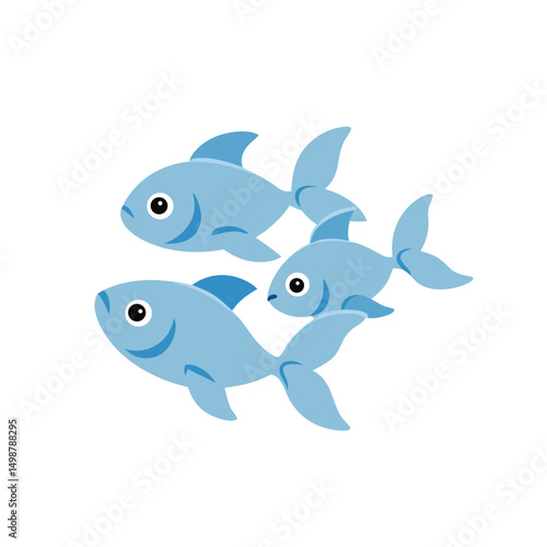 a realistic watercolor of a school of tiny minnows