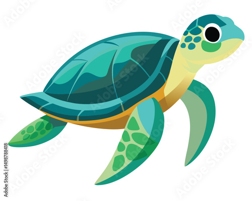 a sea turtle with its greenish shell and graceful movements