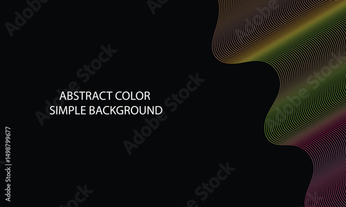 Abstract Color Wave: An artful composition that showcases dynamic flowing lines of color and movement on a dark field, highlighting simplicity and artistic expression.