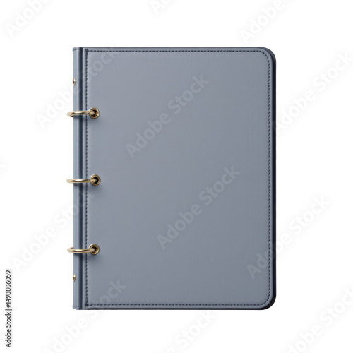 Wallpaper Mural A closed, gray ring binder with a smooth cover and three metal rings along the spine. Torontodigital.ca