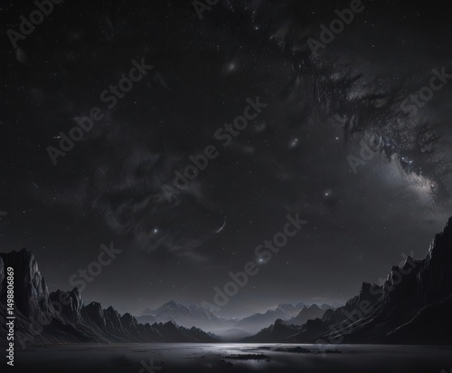 Wallpaper Mural Vast, star-studded midnight sky  Deep black backdrop , cosmic dust, heavens Torontodigital.ca