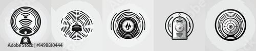 Fire Alarm Bell Icon - Emergency Fire Alert Symbol Vector