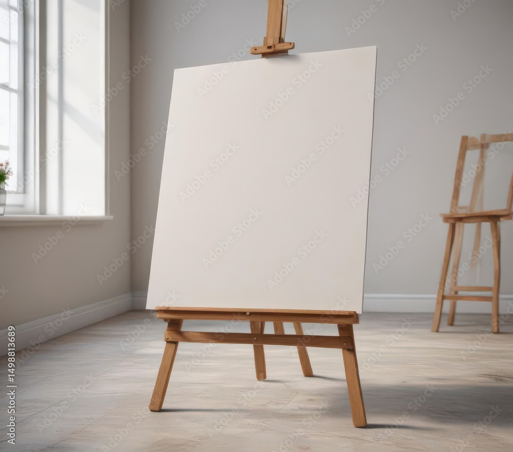 custom made wallpaper toronto digitalSturdy easel base and legs, large blank canvas in focus ,  wood,  easel