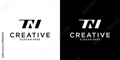 Photos TN or NT initial letter logo design vector
