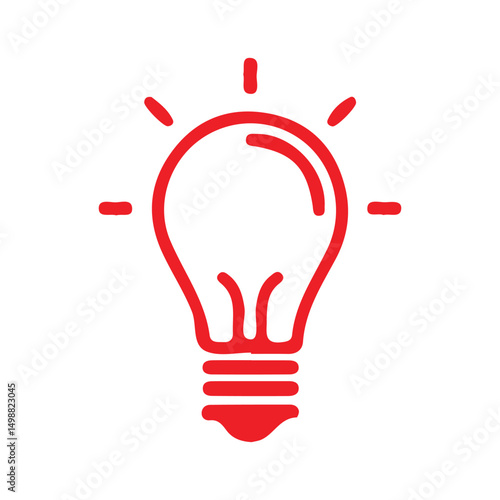 Innovation and Creativity Symbol – Red Line Art