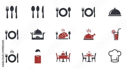 set of restaurant icons