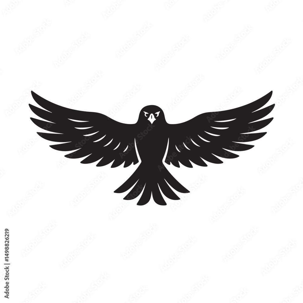 Obraz premium Majestic Hawk Wide Wingspan Silhouette