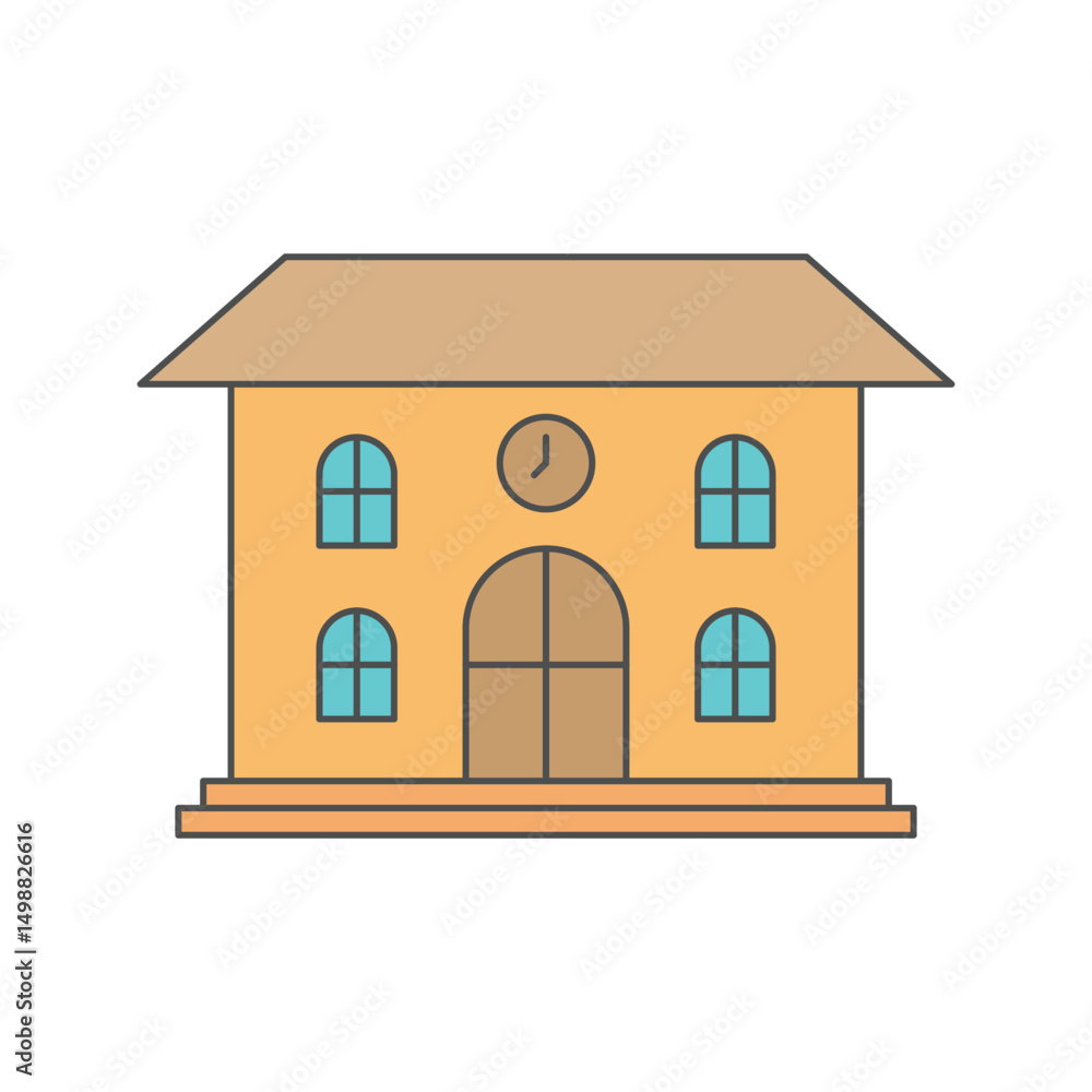 Fototapeta premium vector illustration of a building