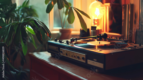 Lo-Fi music picture The background that goes well with the lo-fi music genre Generative AI	
