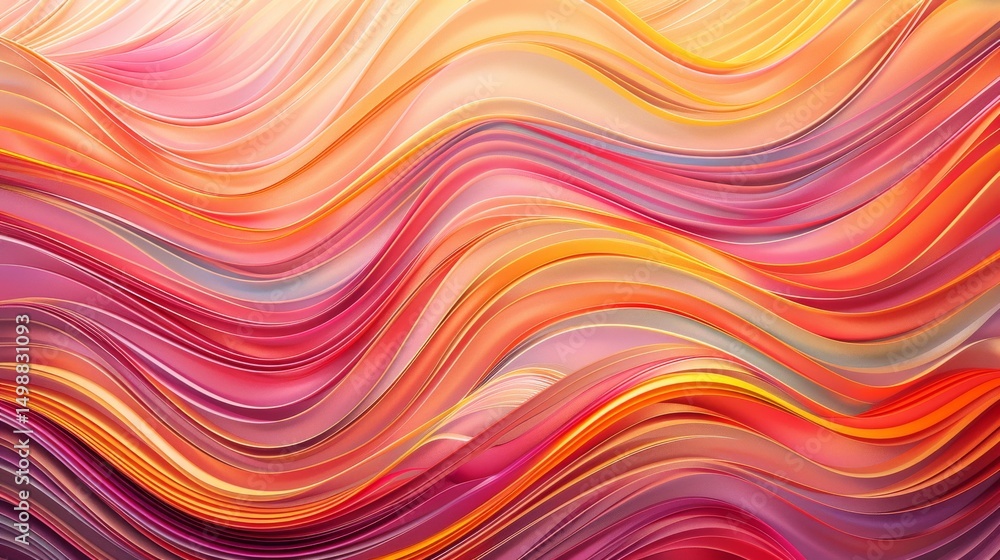 Interwoven corporate lines in radiant sunset hues flowing seamlessly over a warm, gradient background, reflecting creativity and energy, perfect for branding with intentional 